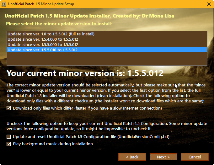 How to Install the Unofficial Patch