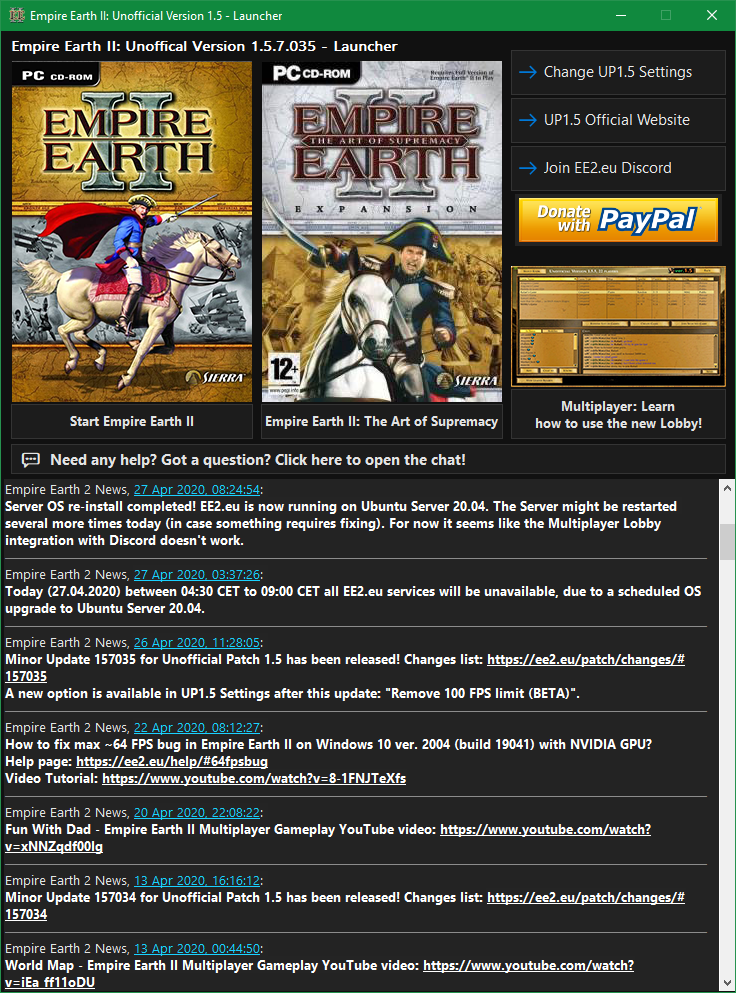 empire earth 2 official patch